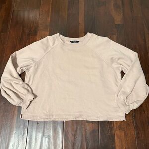 Abercrombie & Fitch Cropped Crewneck Sweater Women’s Size Large Pale Pink